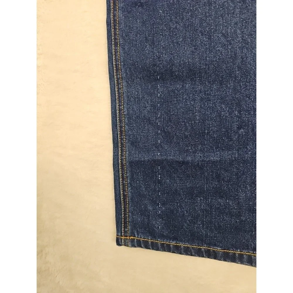 KDNK Mens 34‎ x 30 Denim Jeans Straight Leg Medium Wash Solid Blue